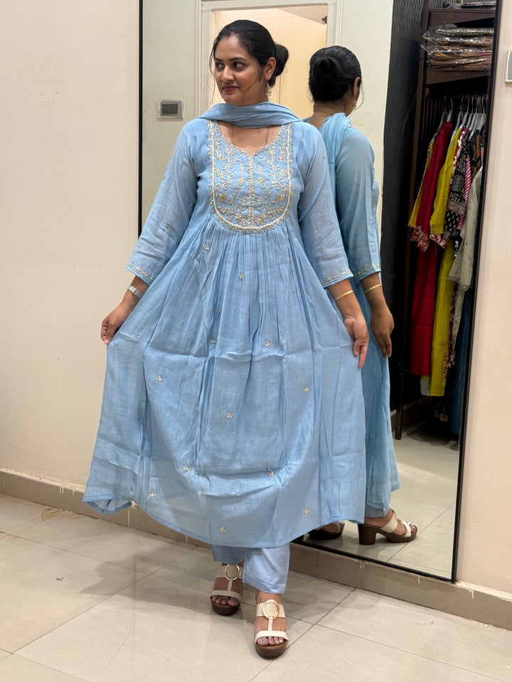 Premium Mul Chanderi Party wear Collection | R206