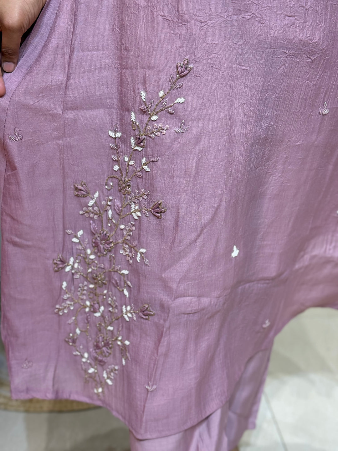 Coral Mul Chanderi Semi Party Collection | R214