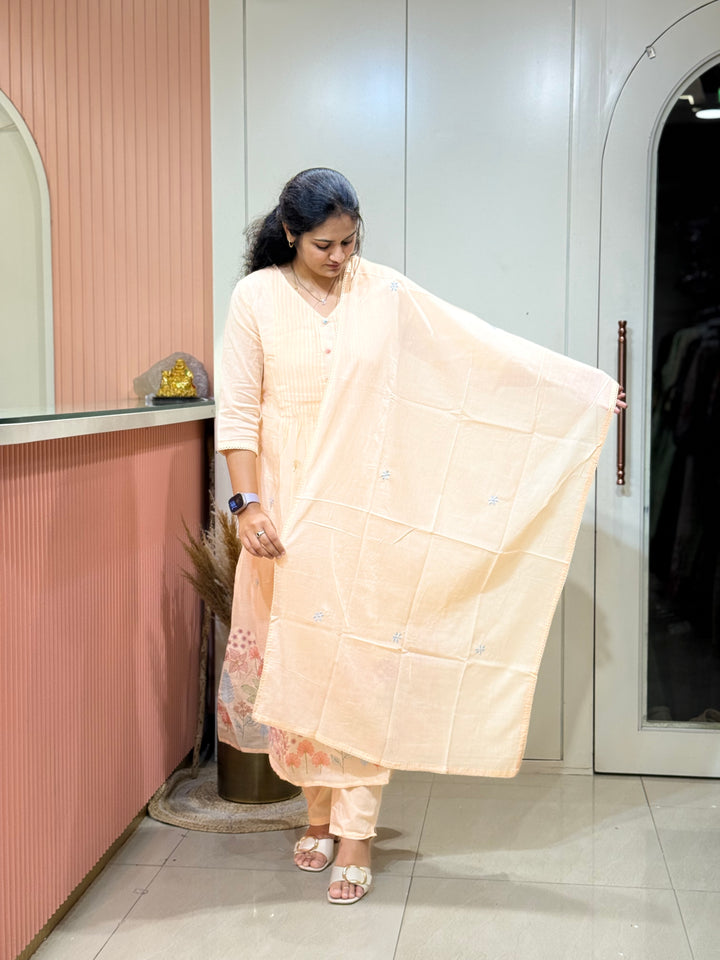 Pure Mul Cotton with Embroidery work(Cotton Lining) | R168
