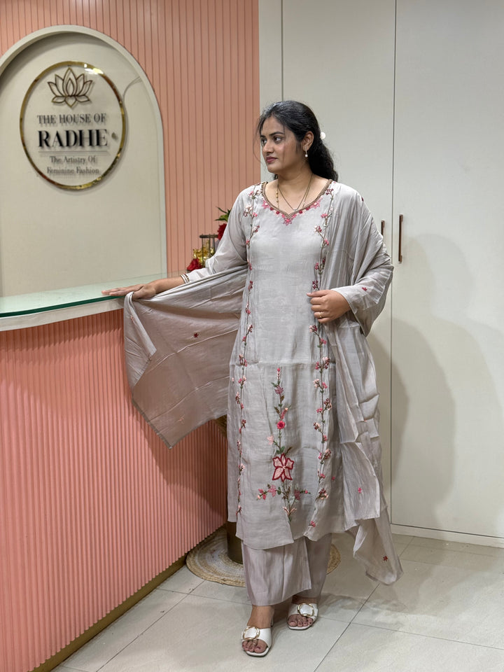 Pure Mul Chanderi Collection with Handwork ( Cotton Lining) | R229