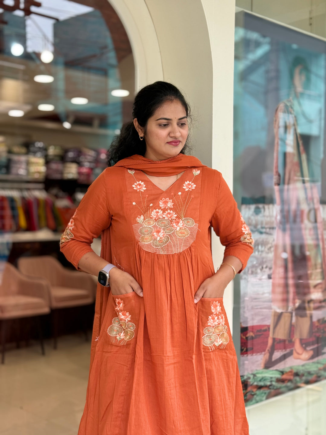 Mul Cotton with front Pockets (Cotton Lining )| R168
