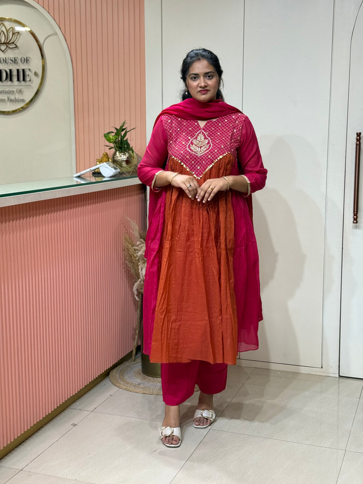 Pure Banarasi Mul Chanderi Exclusive Designer Collection (Cotton Lining)| R218
