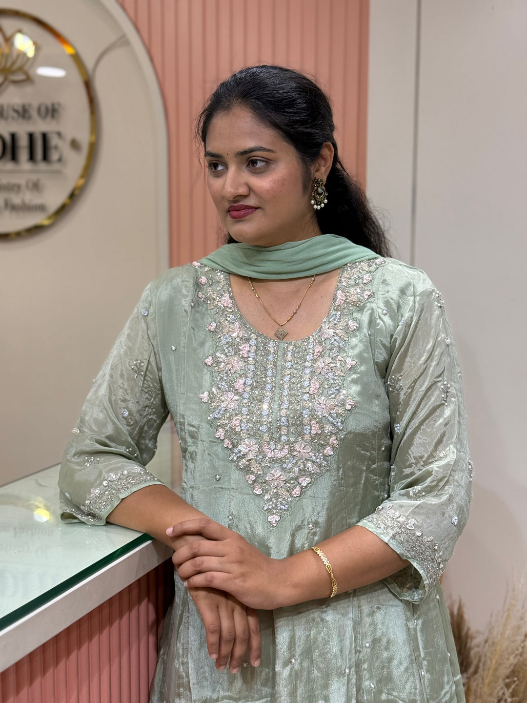 Pure Chinon Handwork Collection Party Wear | R117