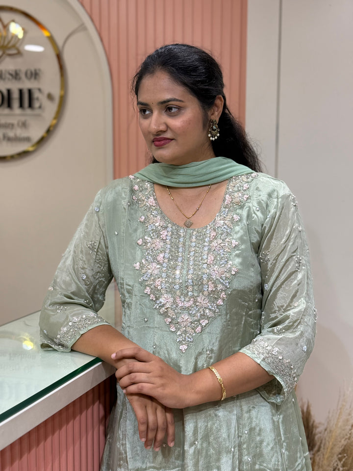 Pure Chinon Handwork Collection Party Wear | R117