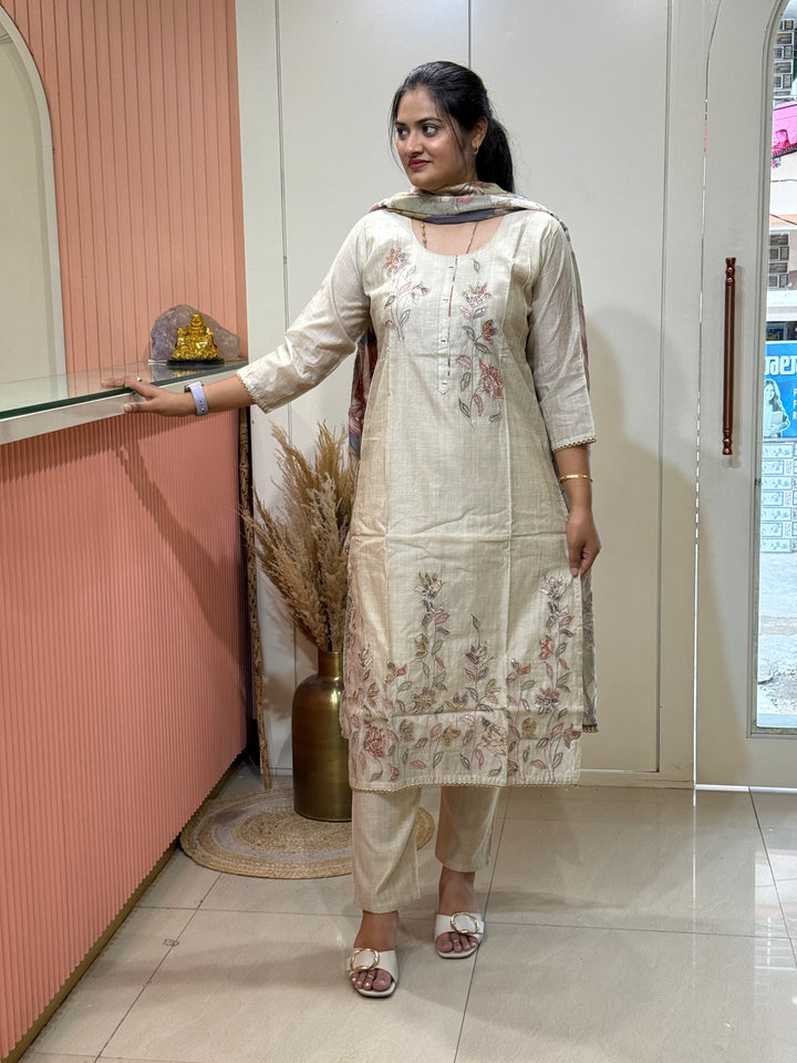 Classic Pure Jamdani Designer Suit Set | R211