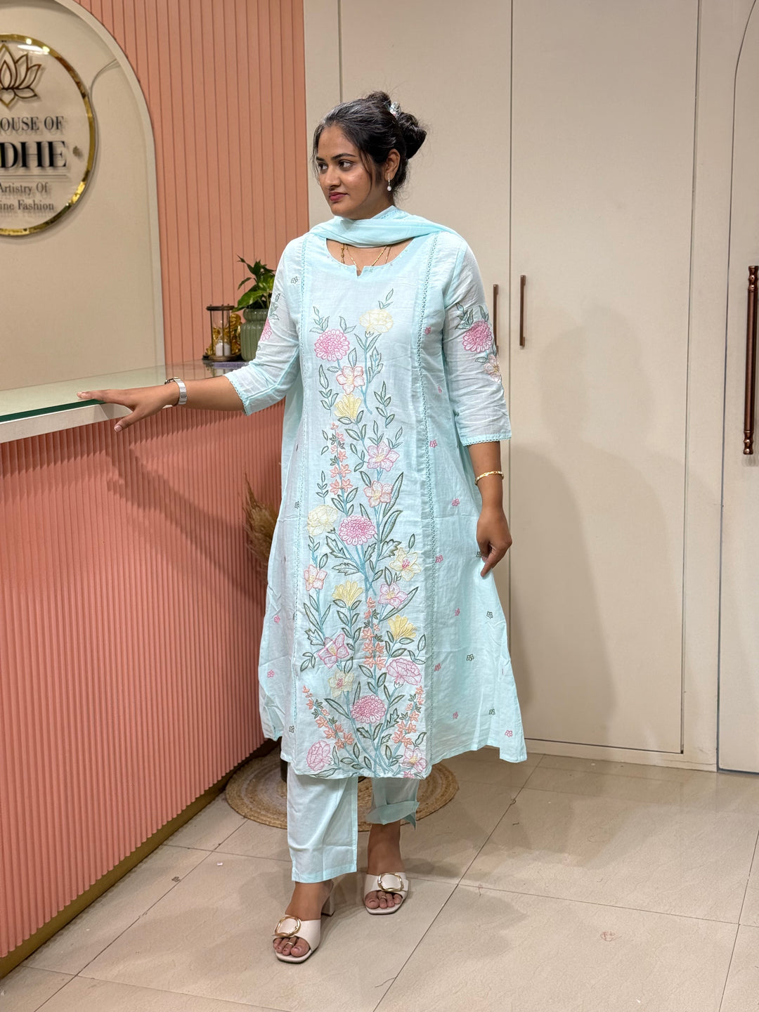 Mul Cotton Collection with Embroidery work (Cotton Lining)| R181