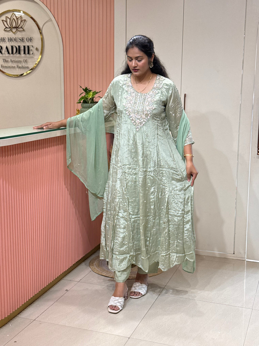 Pure Chinon Handwork Collection Party Wear | R117