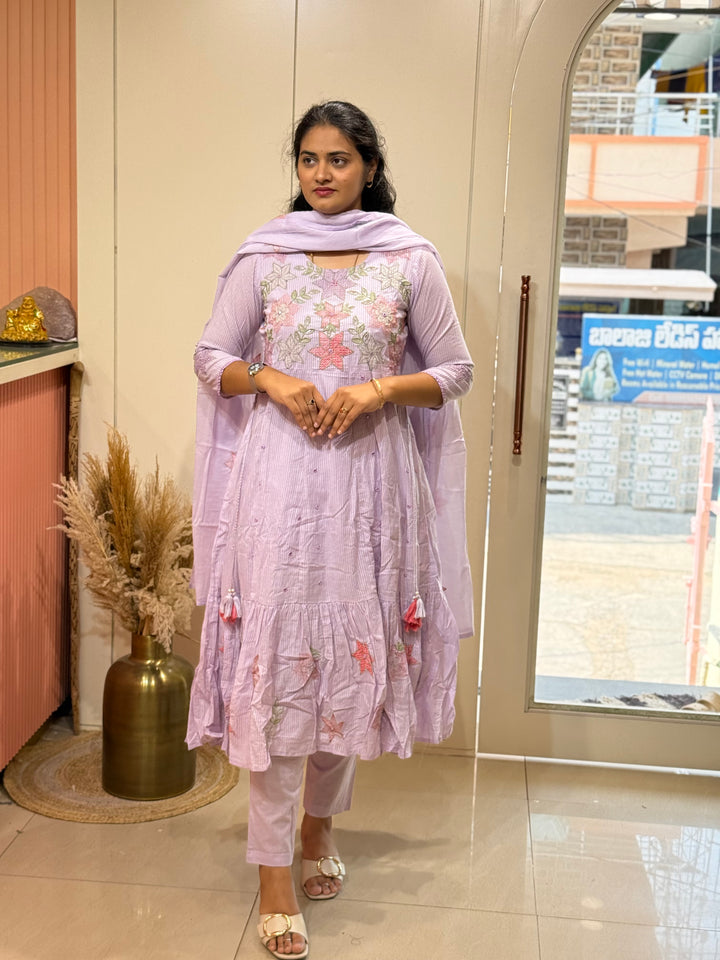 Premium Mul Cotton Anarkali Style Collection (Cotton Lining )| R164