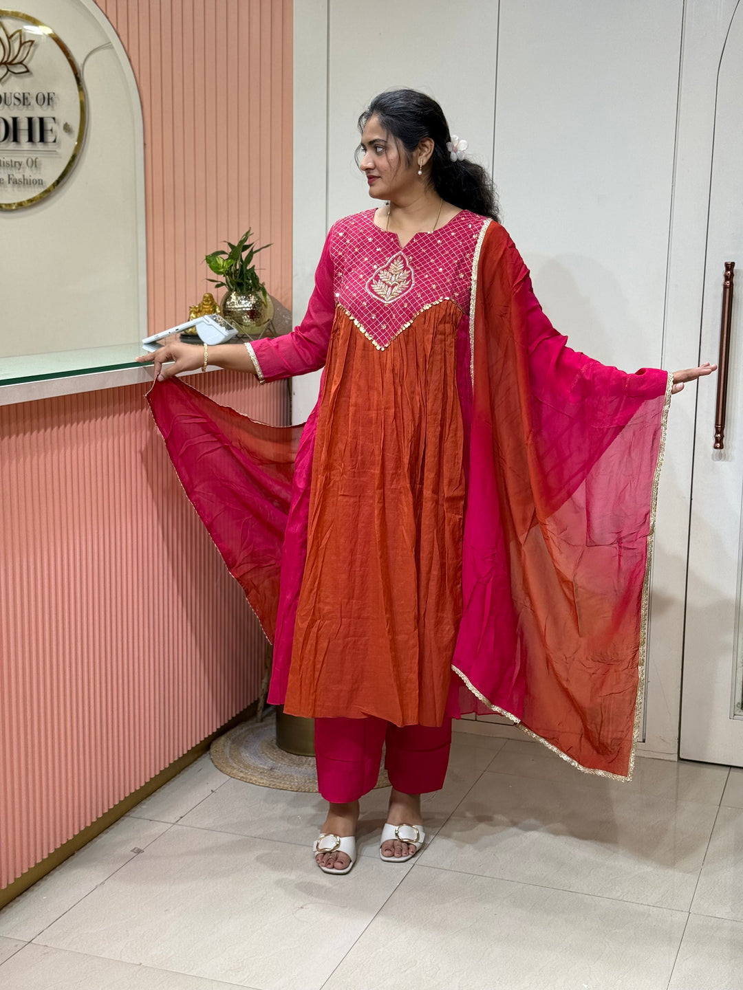 Pure Banarasi Mul Chanderi Exclusive Designer Collection (Cotton Lining)| R218