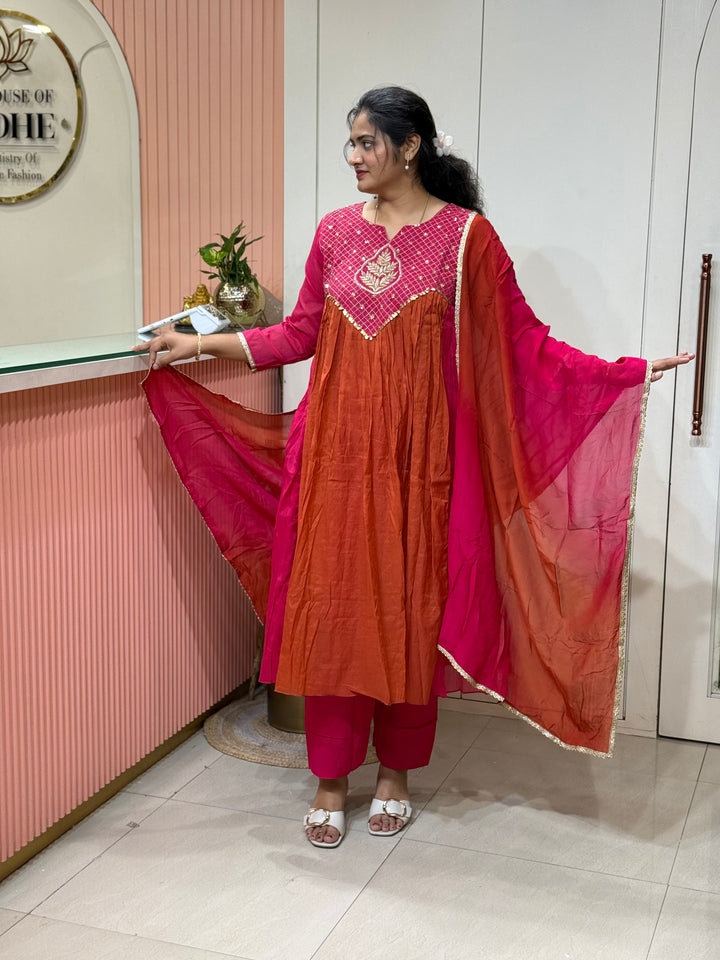 Pure Banarasi Mul Chanderi Exclusive Designer Collection (Cotton Lining)| R218