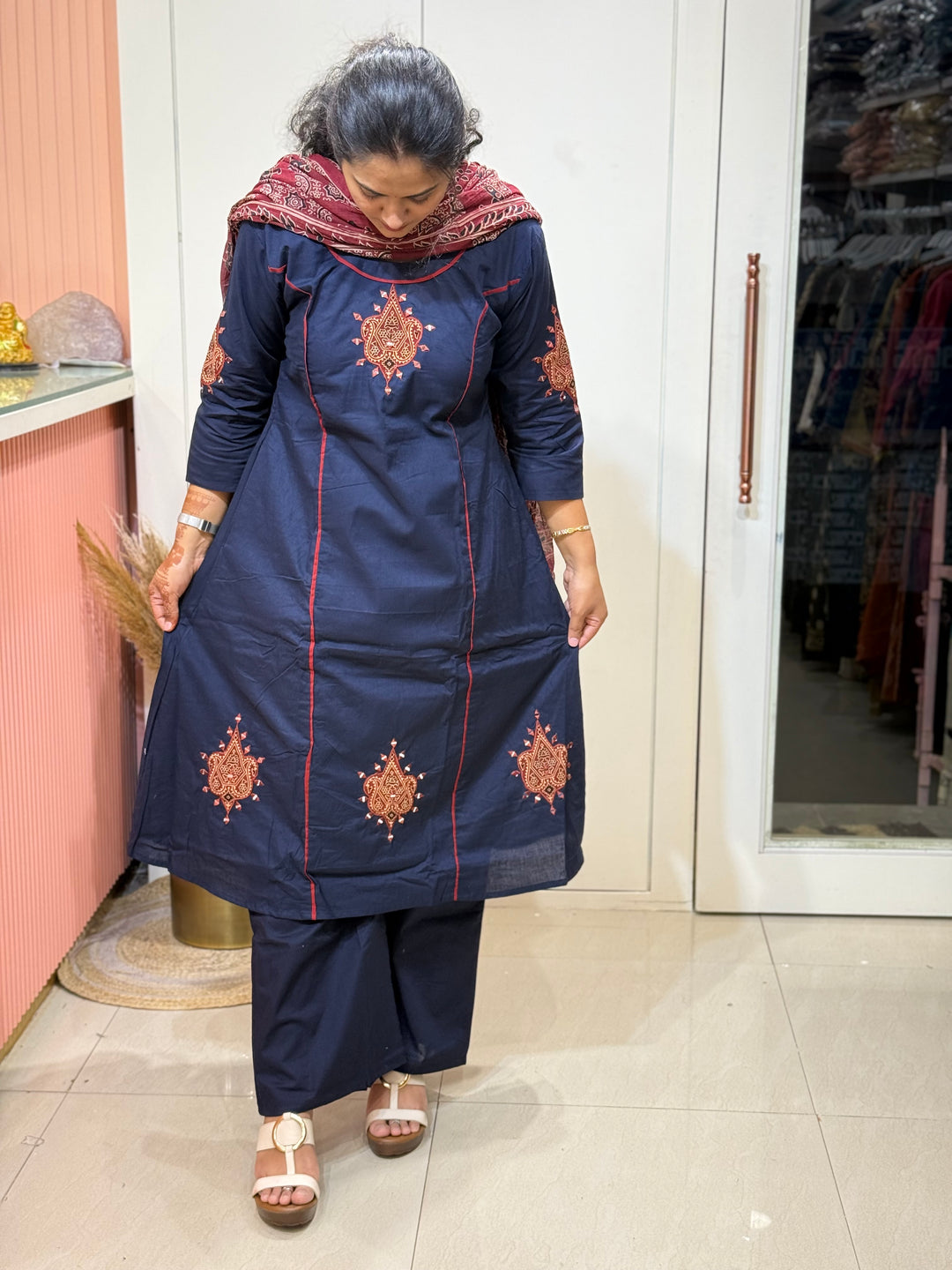 Cotton 3 Pc Collection with Patch work | R173
