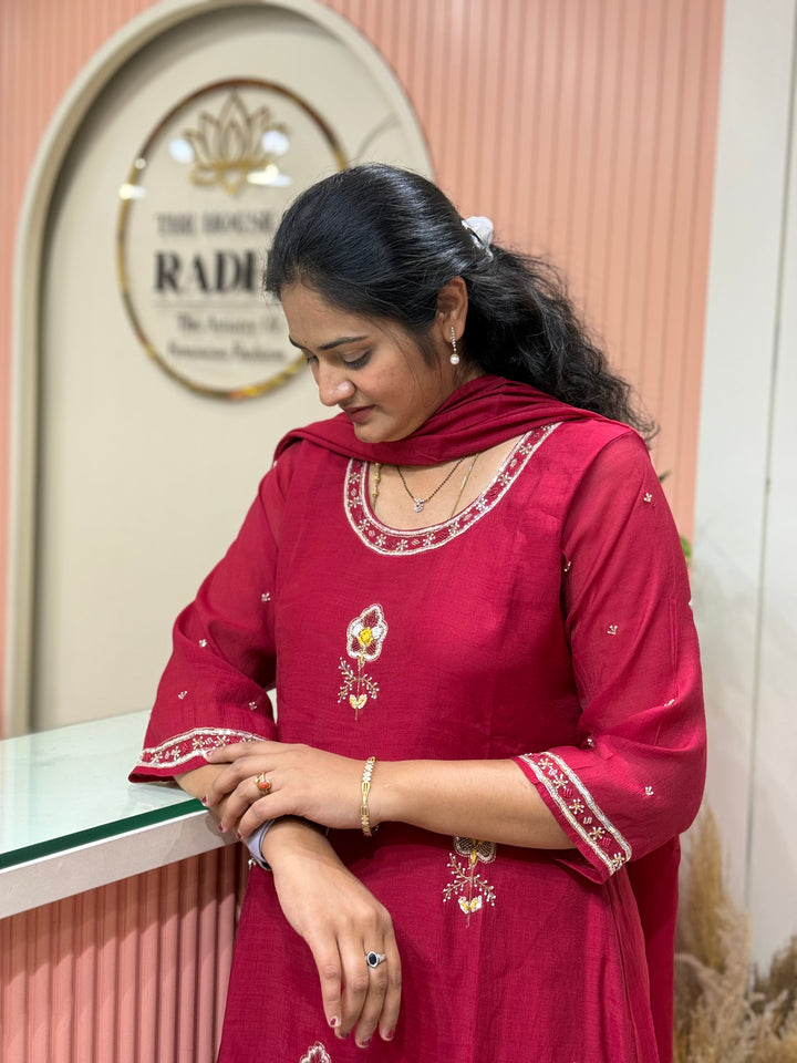Mul Chanderi Collection with Cut Dana work | R206