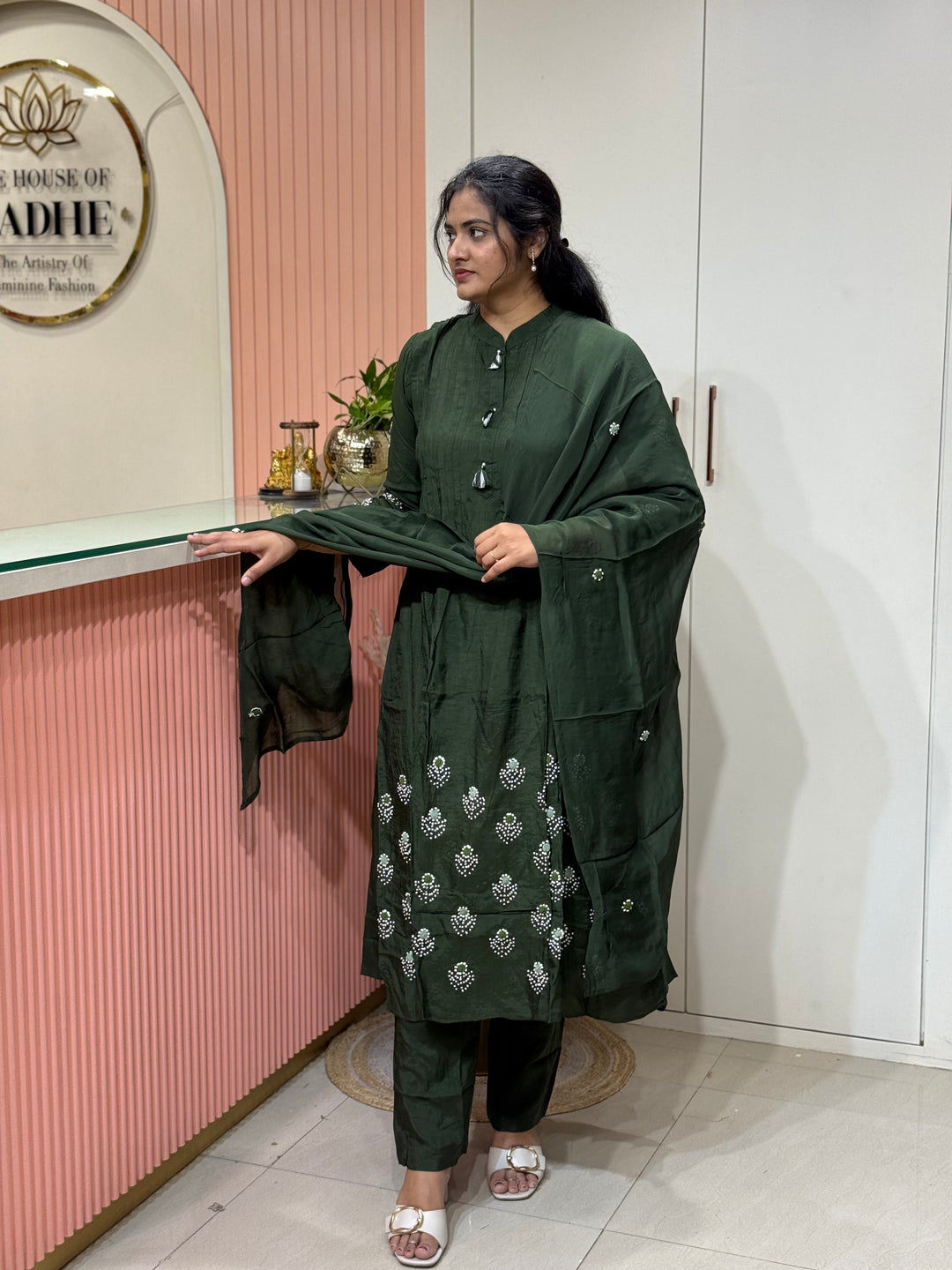 Mul Chanderi  Collection with Mudi work | R206