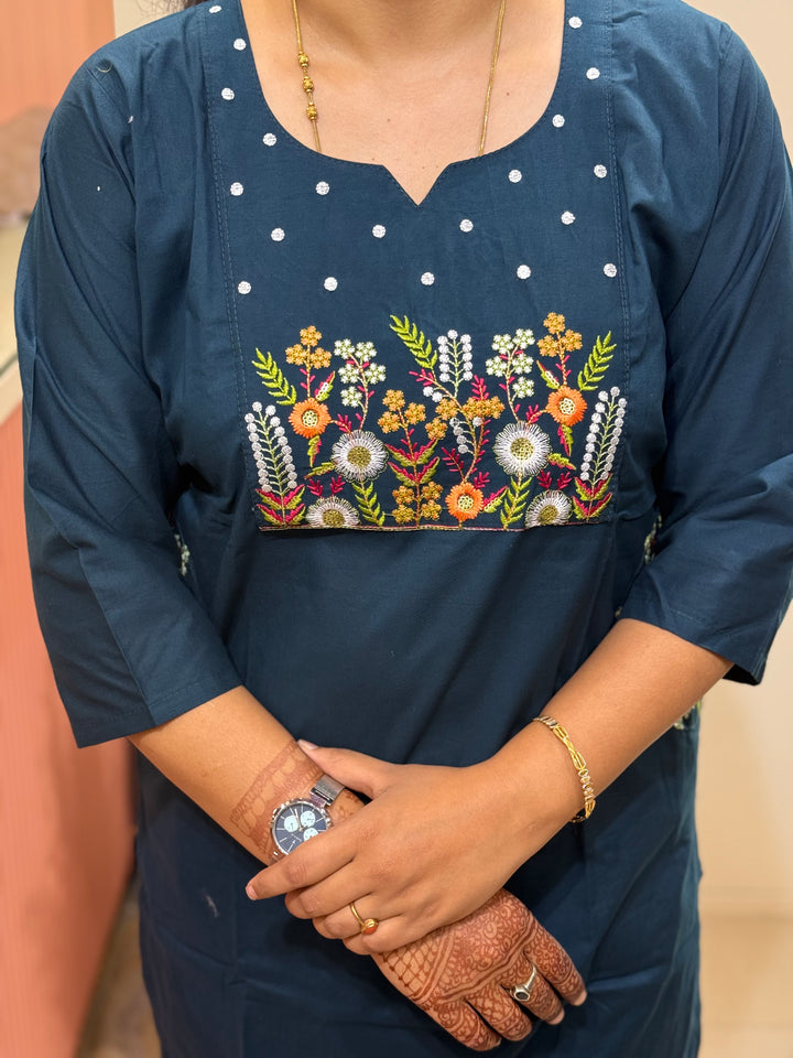 Cotton 2 Pc Kurta Set – Embroidered Collection | R137