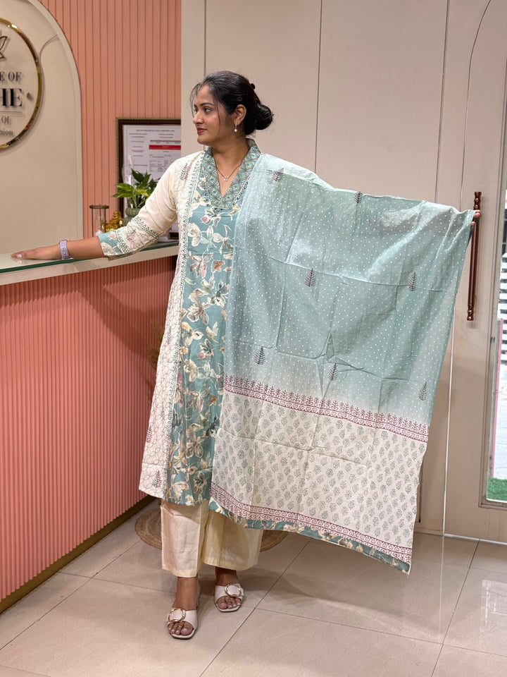 Mul Chanderi Collection with ALine pattern | R216
