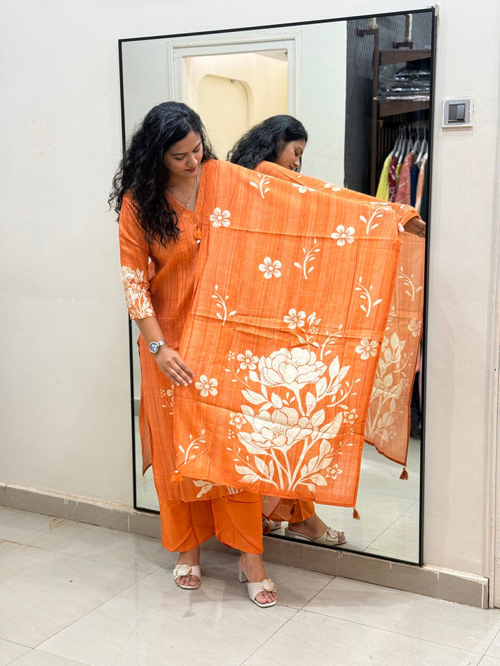 Premium Vatican fabric with beautiful floral work | R146