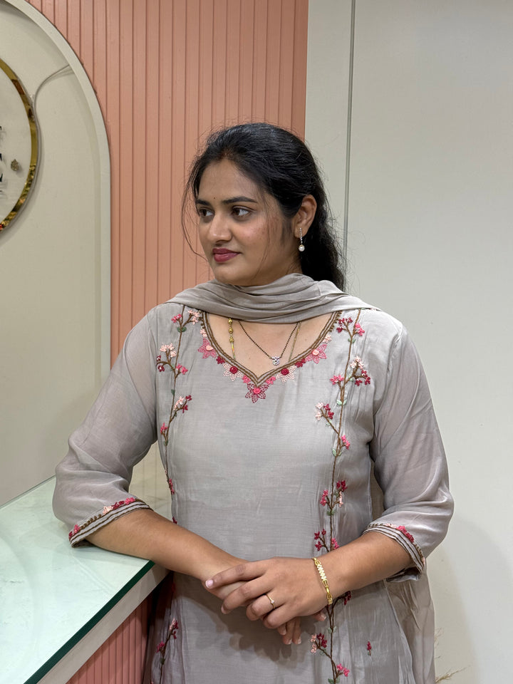 Pure Mul Chanderi Collection with Handwork ( Cotton Lining) | R229