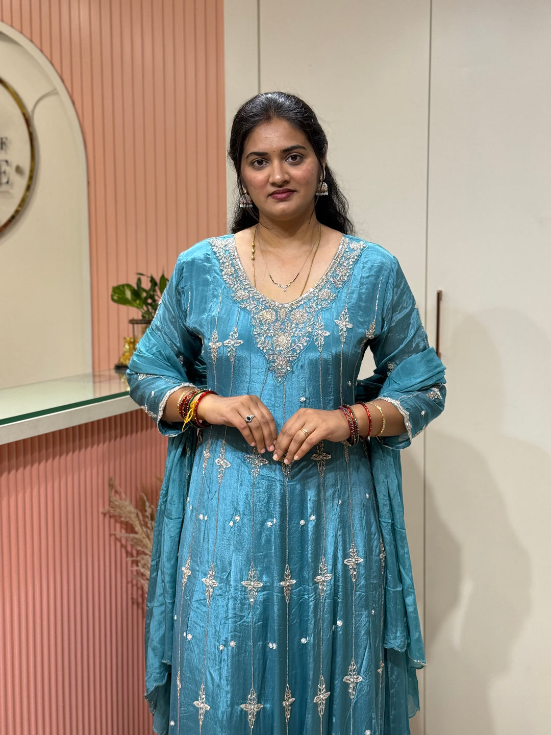 Pure Chinon Handwork Collection Party Wear  | R177