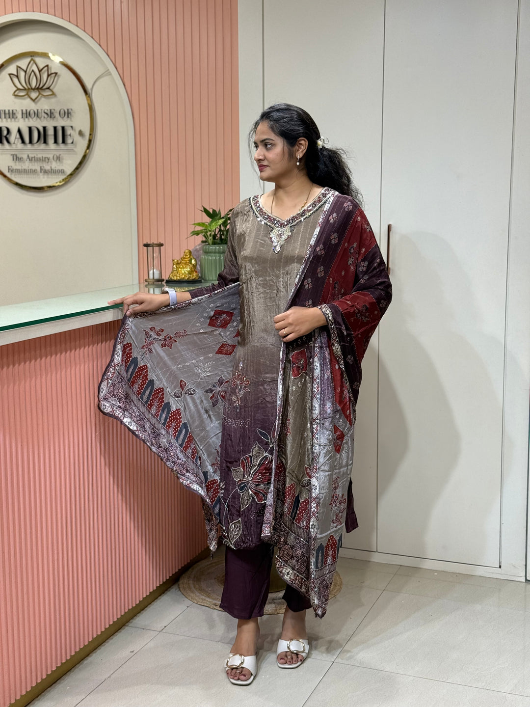 Pure Crepe 3Pcs Set Collection (Cotton Lining )| R221