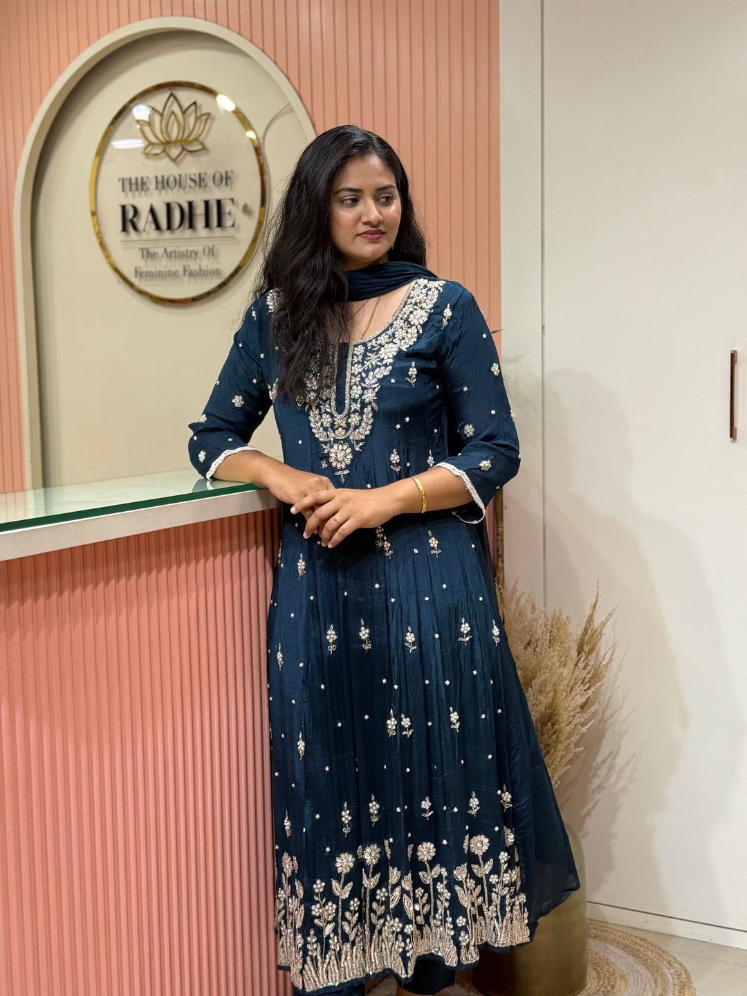 Pure Chinon Festive Collection | Full Handwork, Sequin &amp; Cut Dana | R177