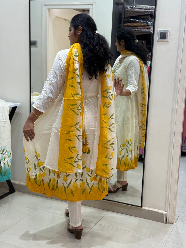 Premium Mul Cotton Anarkali Style Collection with cotton Lining | R164