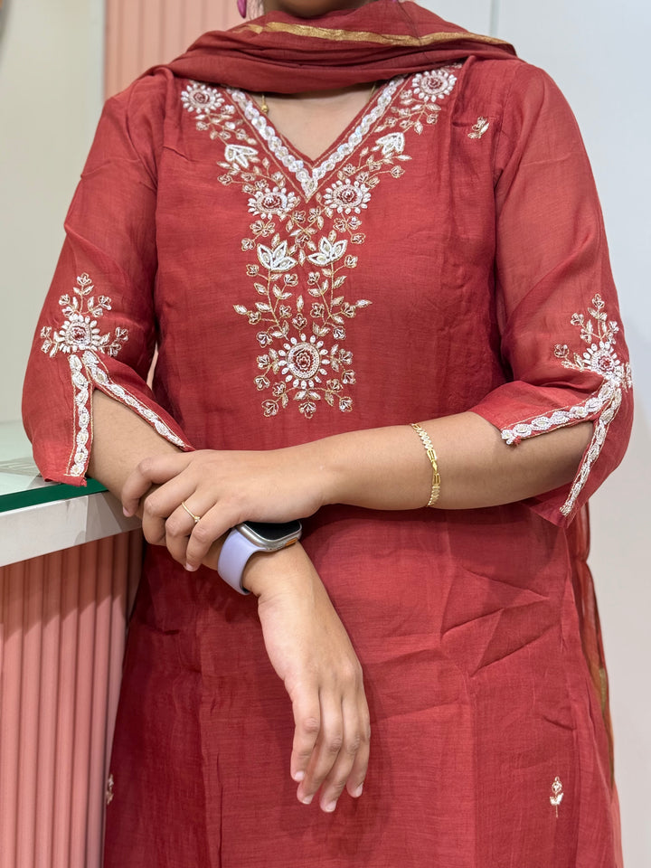 Banarasi Mul Chanderi Festive Suit Set – RADHE41