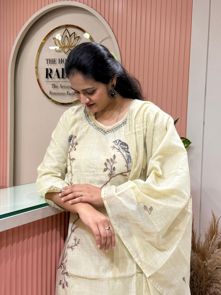 Pure Jamdhani Designer Collection with weaving Dupatta (Cotton Lining) | R211