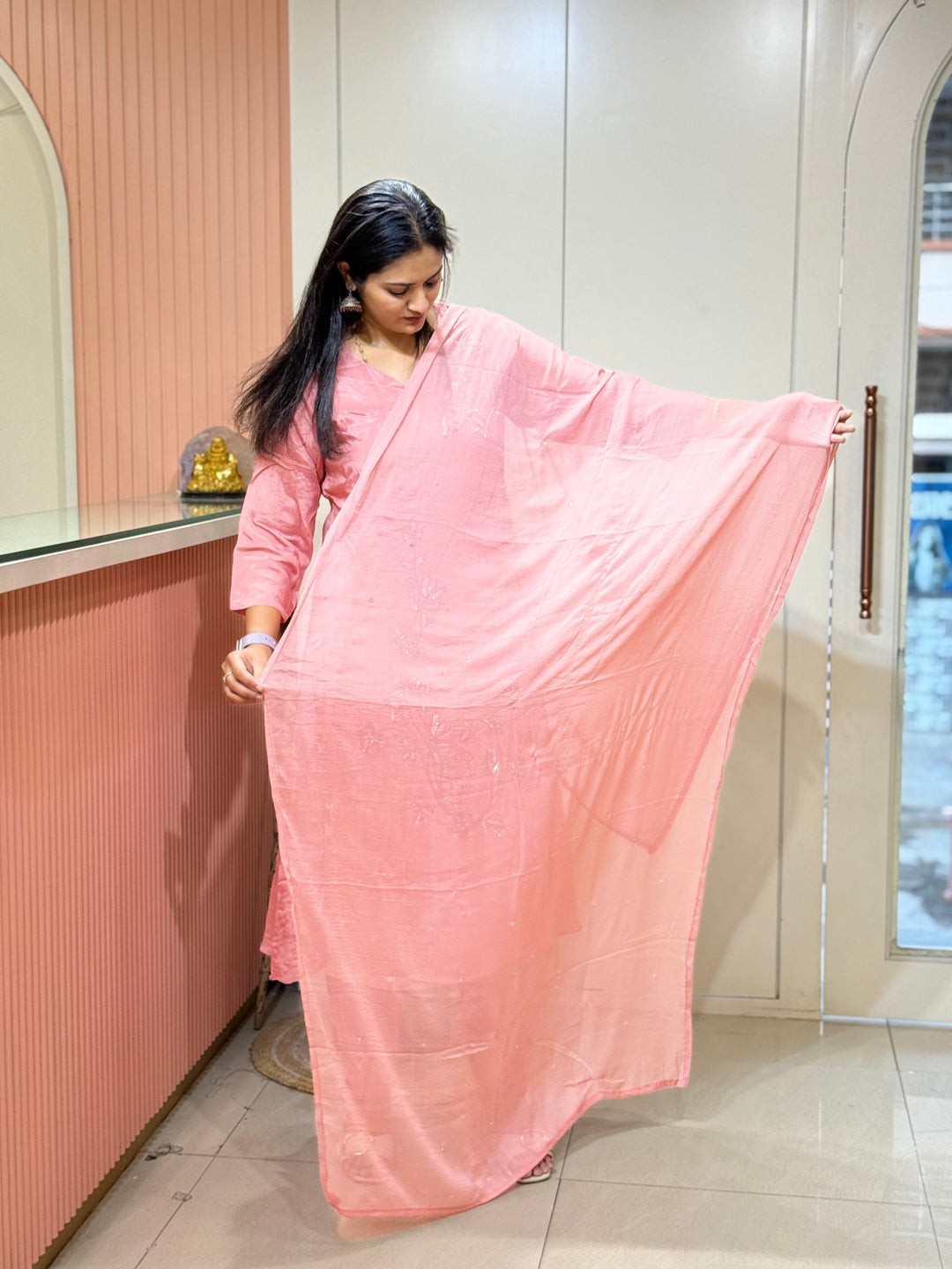 Pure Chinon Handwork Collection Party Wear  | R177