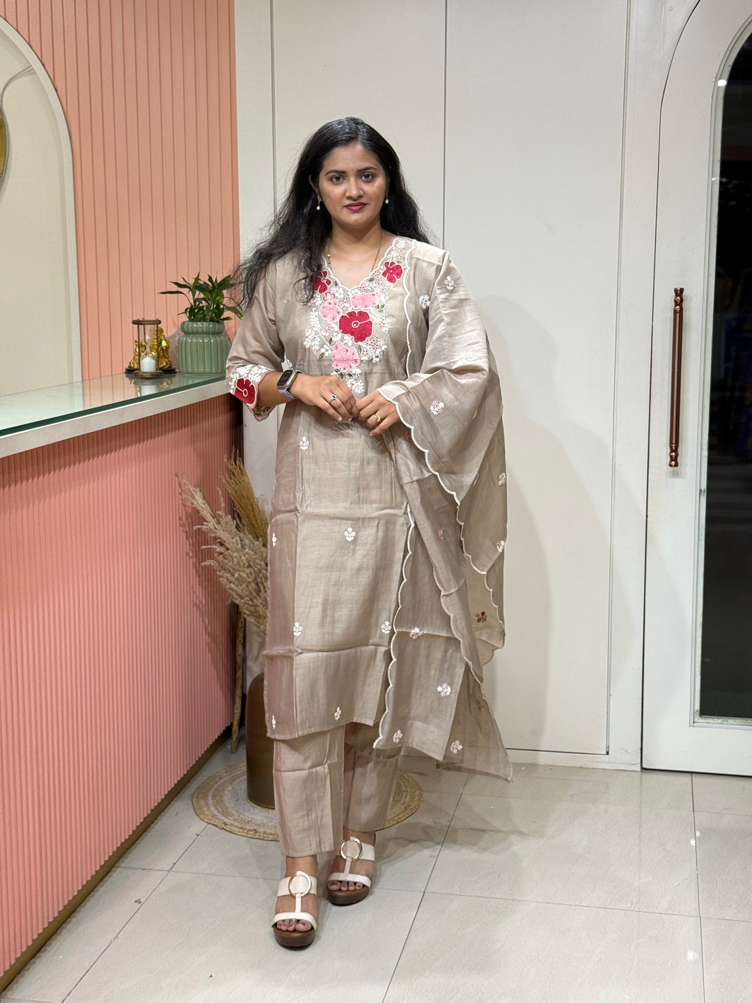 Mul Chanderi Collection with Embroidery work  | R208