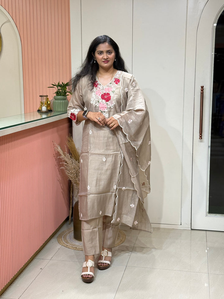 Mul Chanderi Collection with Embroidery work  | R208