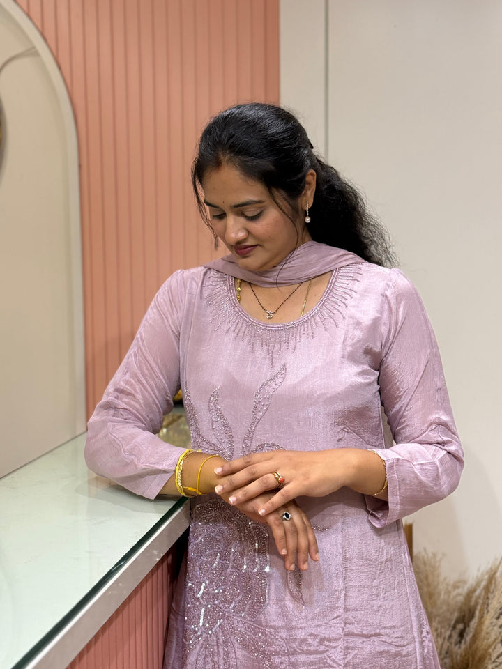 Pure Chinon Handwork Collection Party Wear | R177