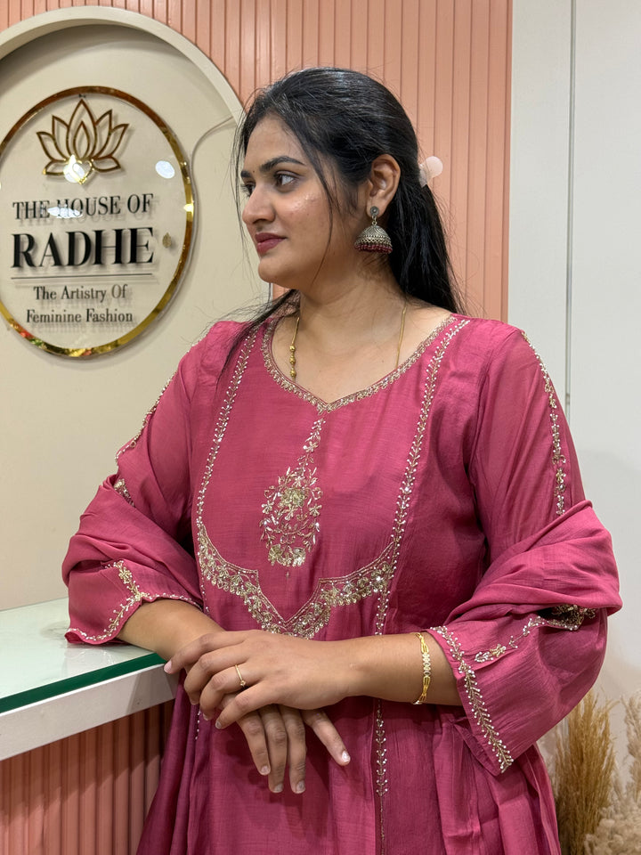 Mul Premium Mul Chanderi with Cut Dana work Party Wear Collection | R206