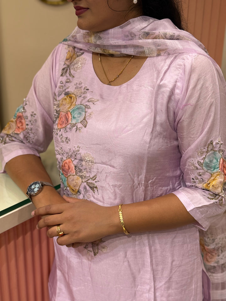 Dola Silk Collection with Floral Work | R219