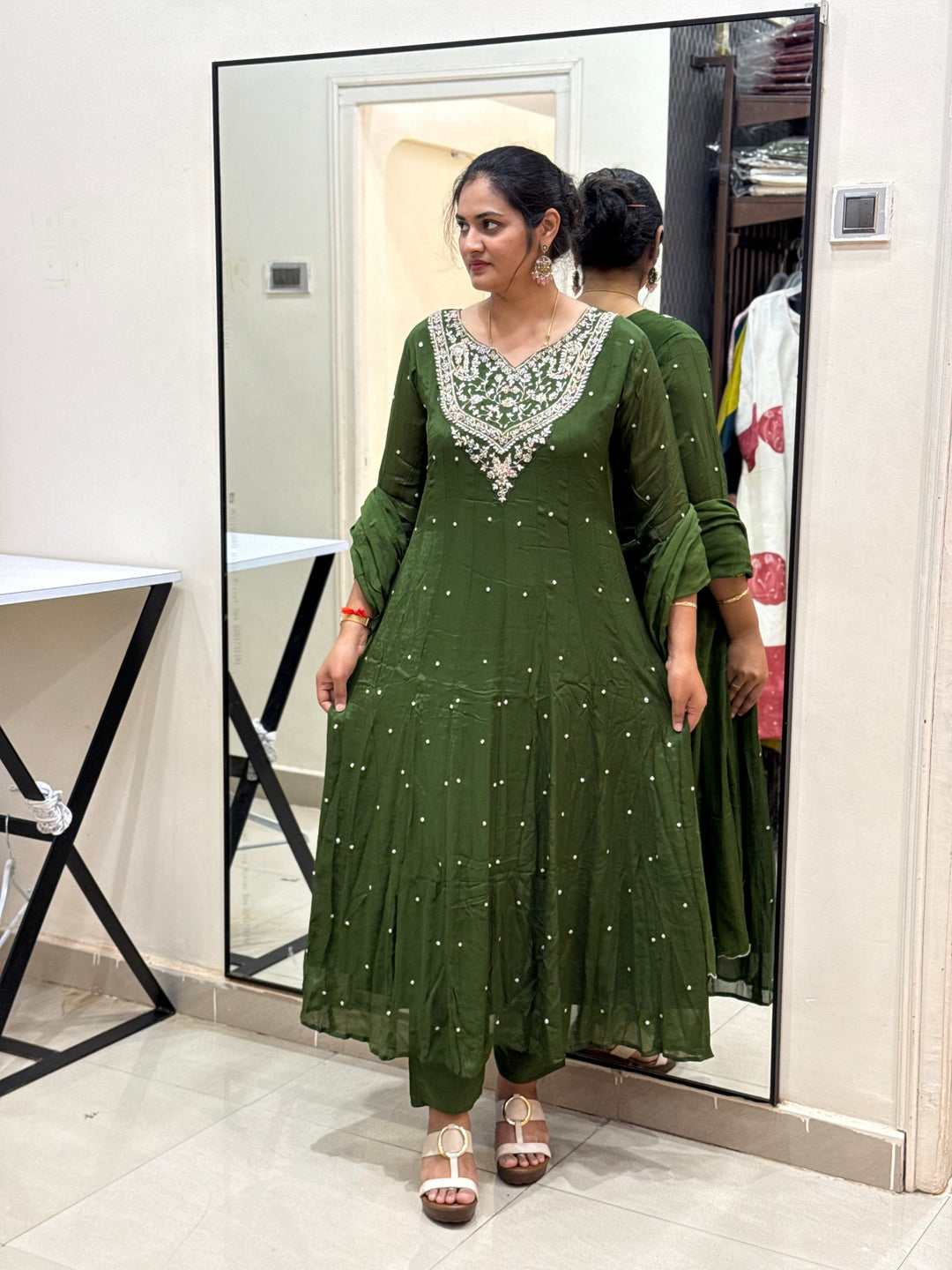 Pure Chinon Handwork Collection Party Wear  | R177
