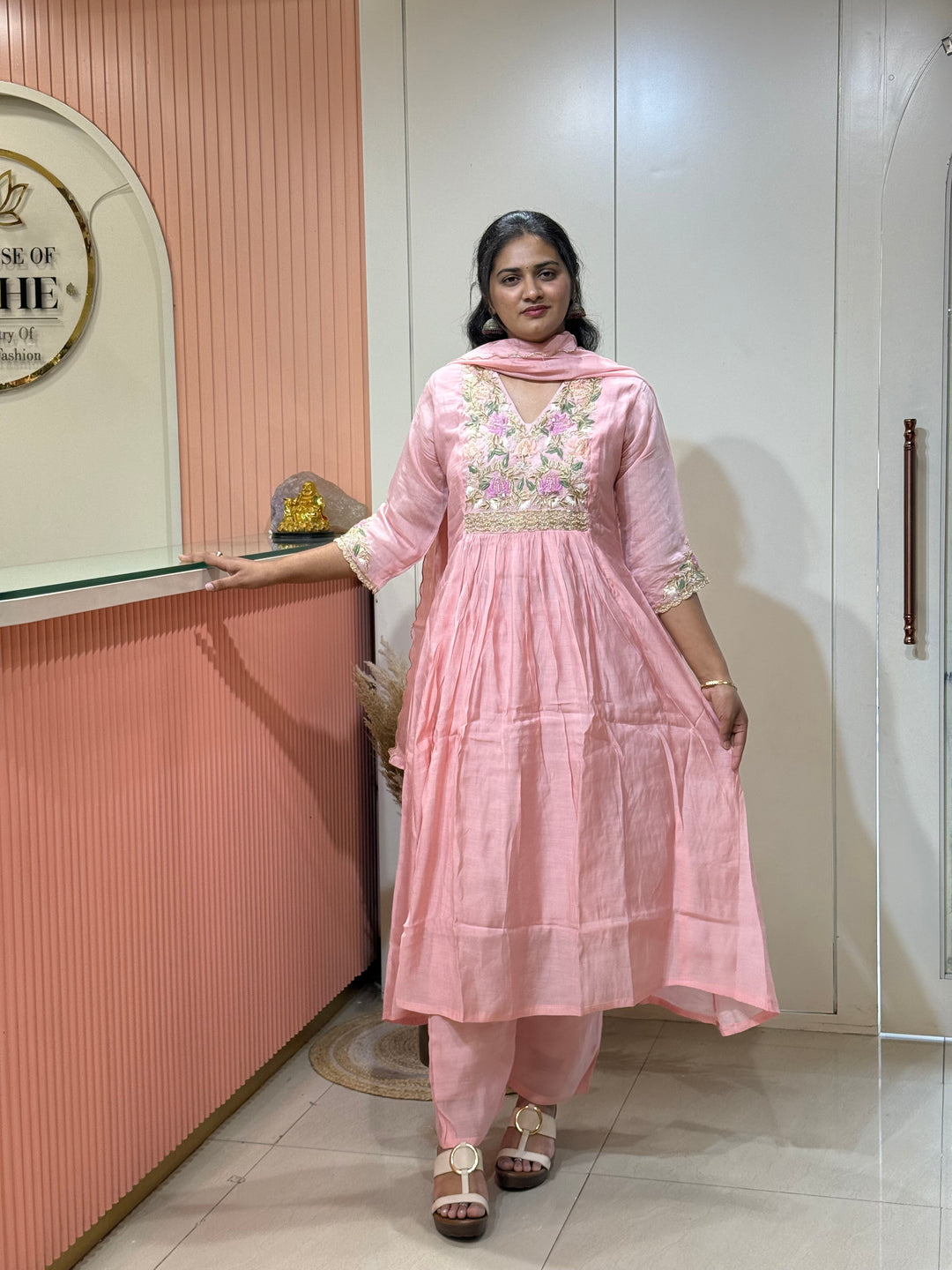 Premium Mul Chanderi Handwork Collection | R206