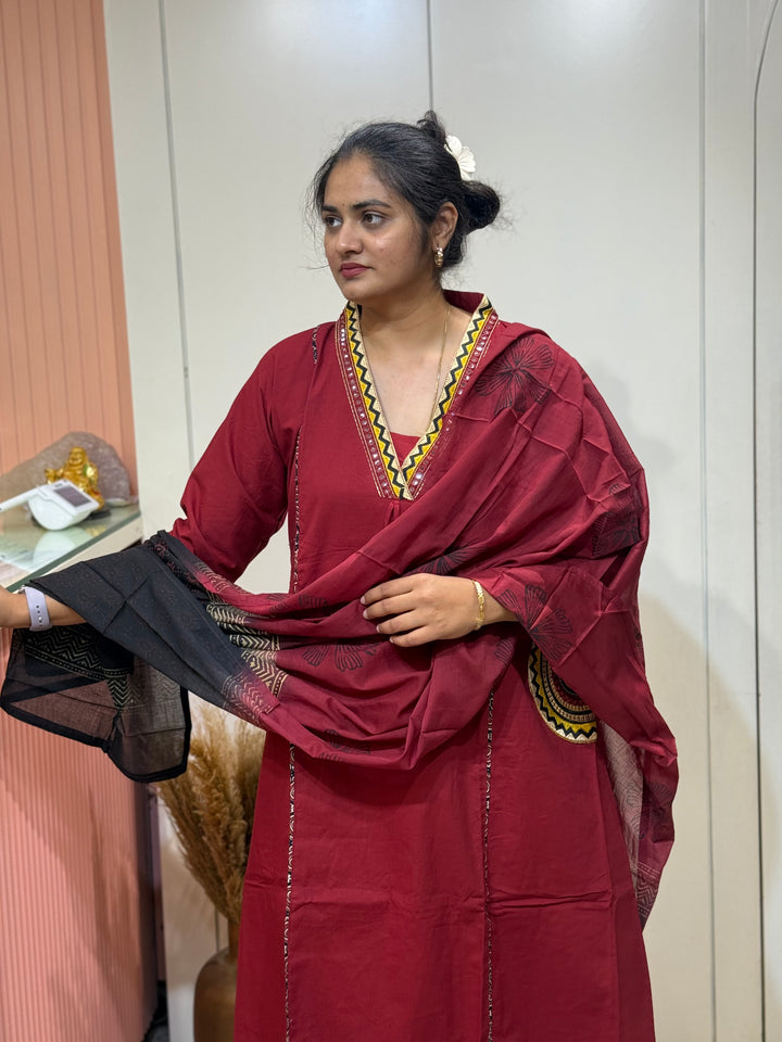 Cotton 3 Pc Kurta Set – Cotton Collection | R162