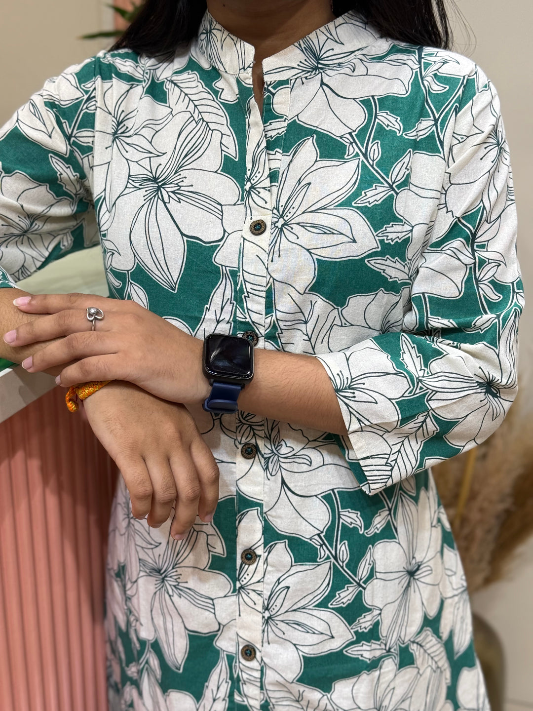 Flex Cotton 2 piece collection with floral work | R137