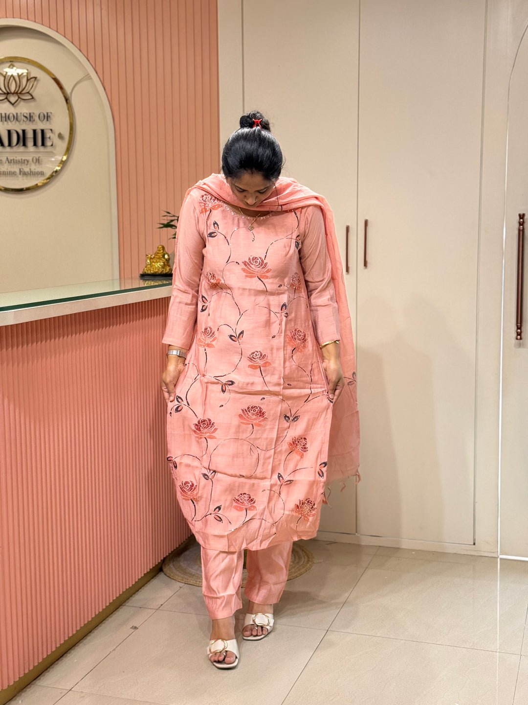Premium Mul Chanderi Collection with Floral Work | R217