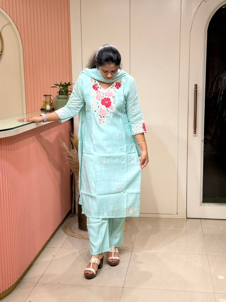 Mul Chanderi Collection with Embroidery work  | R208
