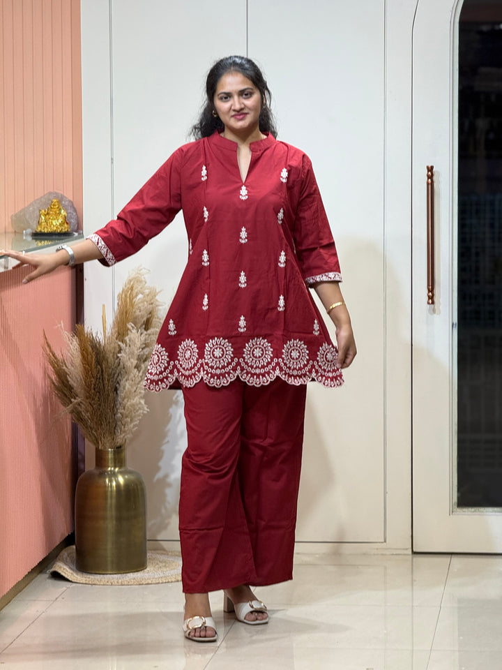 Co-Ord Set with Embroidery Work | R183