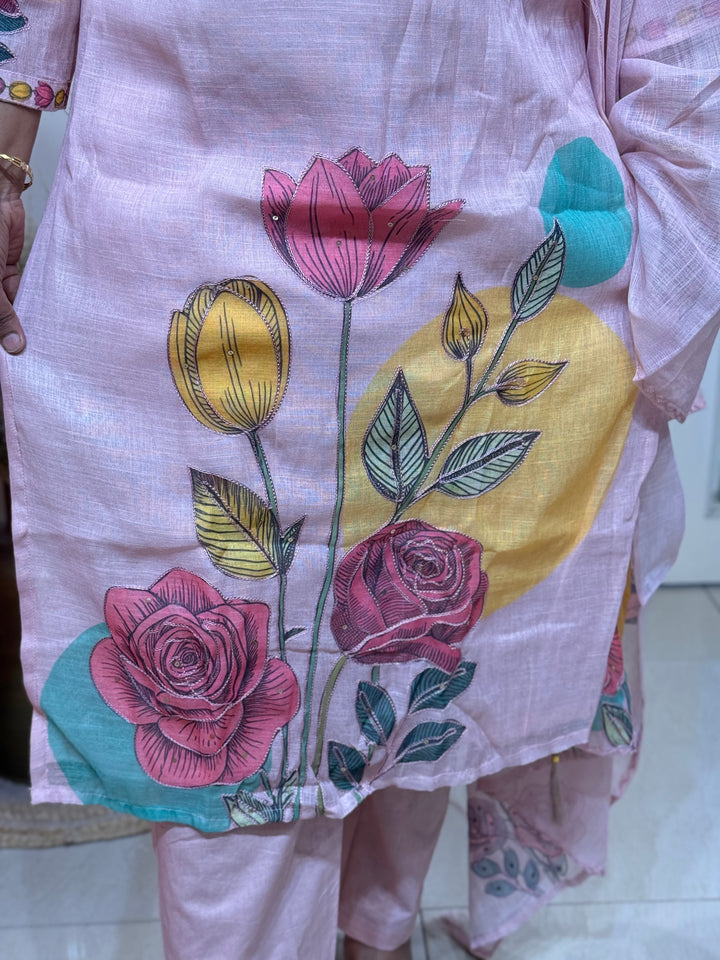 Linen Cotton 3 Pcs Set Collection with Cotton Lining | R146