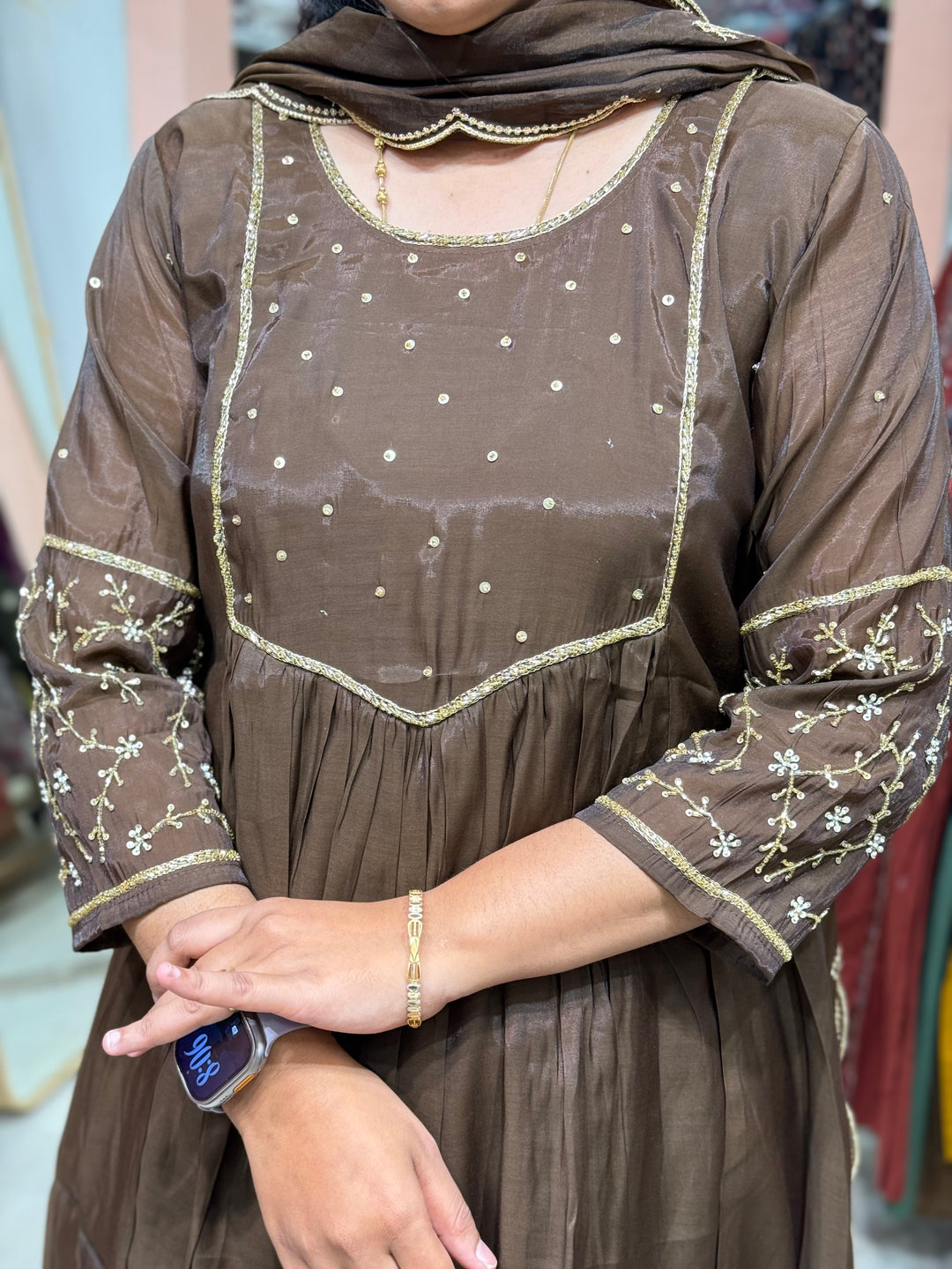 Mul Chanderi Semi Party Wear Collection | R205