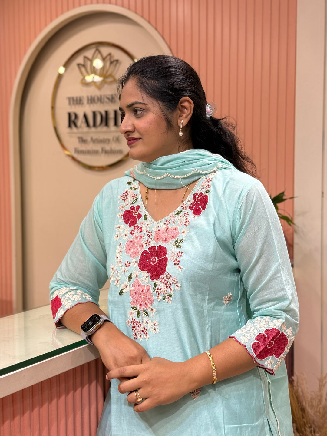 Mul Chanderi Collection with Embroidery work  | R208