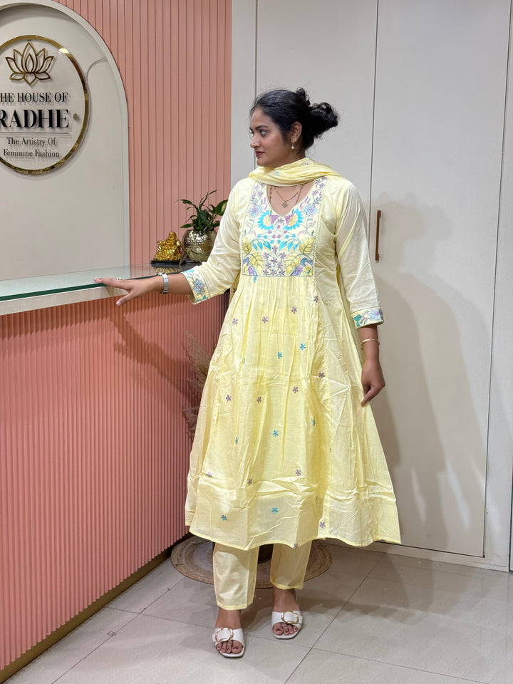 Pure Mul Cotton Embroidered Collection with Cotton Lining | R190