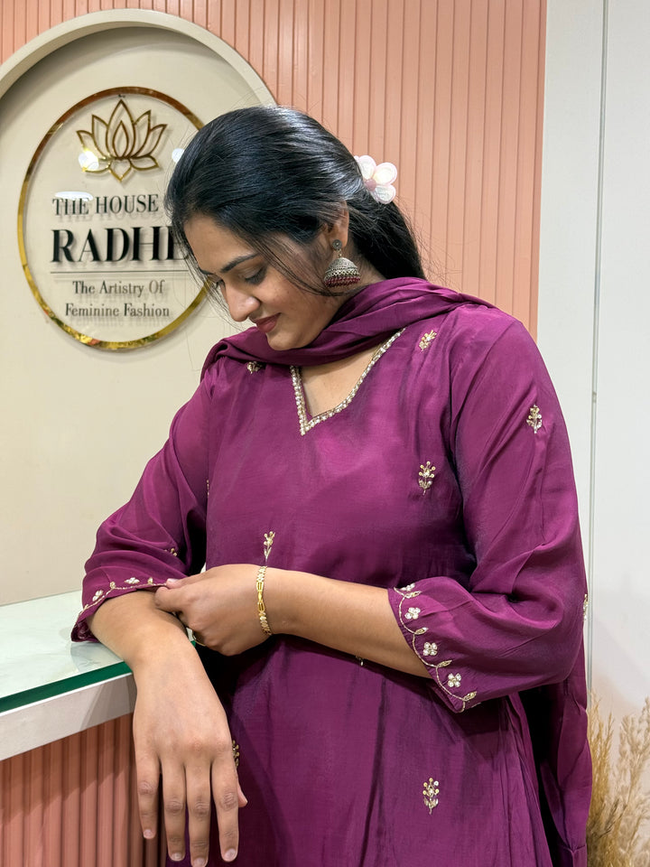 Mul Chanderi Semi Party Wear | R214