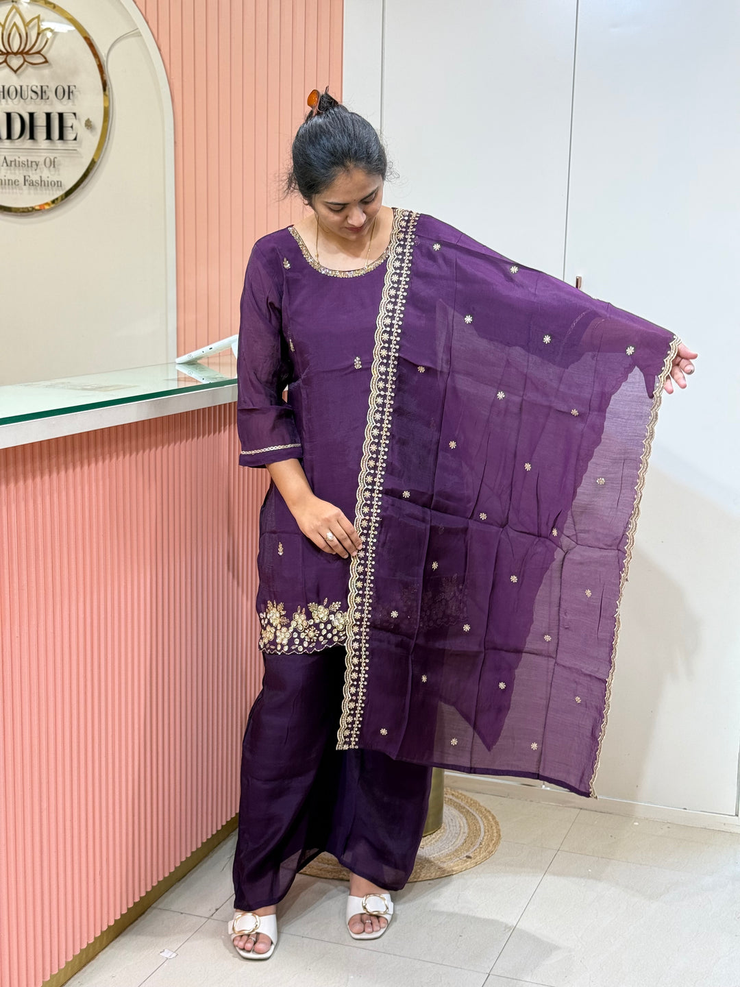 Mul Chanderi 3 Pcs Suit Collection |R138