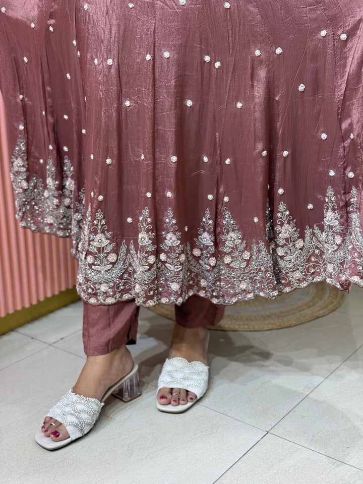 Pure Chinon Festive Collection | Full Handwork, Sequin &amp; Cut Dana | R177