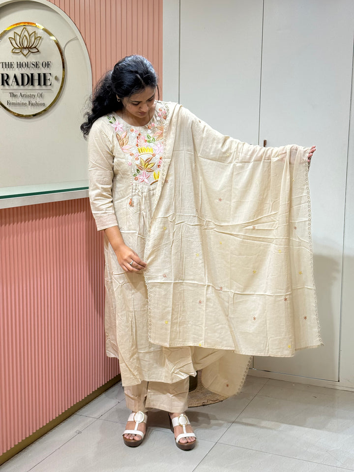 Pure Mul Cotton Embroidered Collection with Cotton Lining | R190