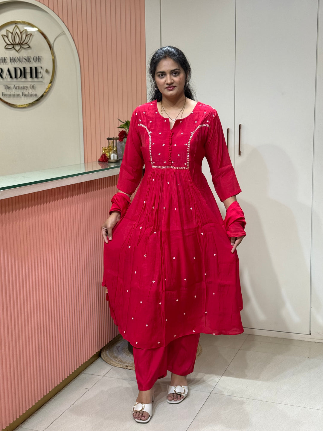 Pure Mul Chanderi Collection with Handwork ( Cotton Lining) | R229
