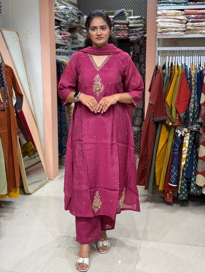 Mul Chanderi Semi Party Wear Collection | R205